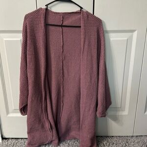 Pink drop shoulder cardigan